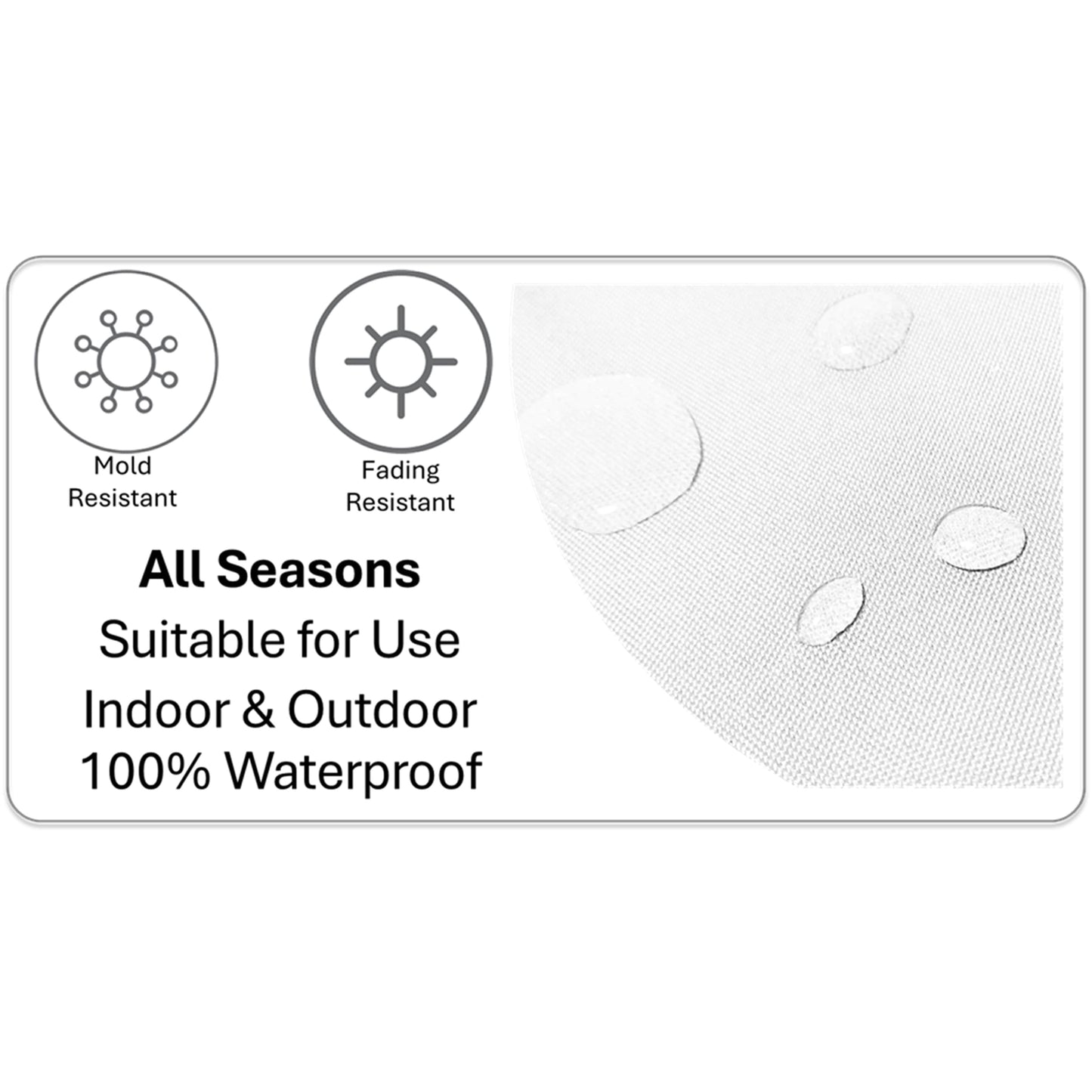 Waterproof Breathable Milano Black Hollowfibre Filled Cushions 43x43cm for Outdoor Garden Bench Sofa or Indoor Use by OLIVIA ROCCO - White Bear Furnishings