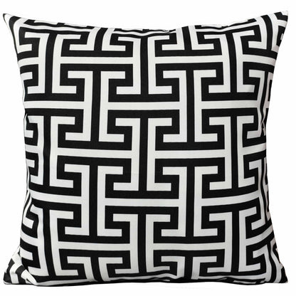 Waterproof Breathable Milano Black Hollowfibre Filled Cushions 43x43cm for Outdoor Garden Bench Sofa or Indoor Use by OLIVIA ROCCO - White Bear Furnishings