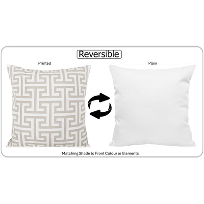 Waterproof Breathable Milano Natural Hollowfibre Filled Cushions 43x43cm for Outdoor Garden Bench Sofa or Indoor Use by OLIVIA ROCCO - White Bear Furnishings