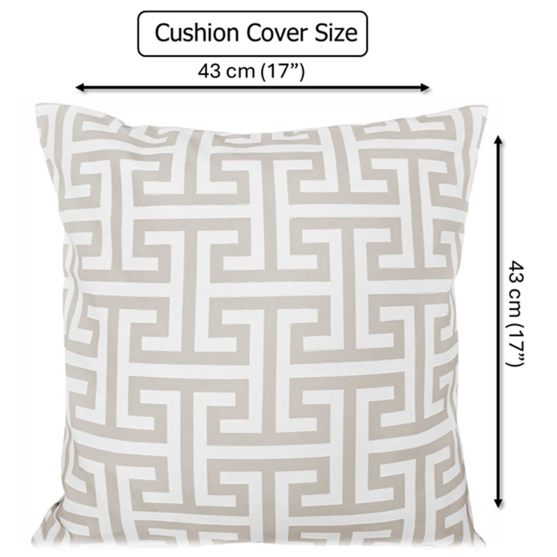 Waterproof Breathable Milano Natural Hollowfibre Filled Cushions 43x43cm for Outdoor Garden Bench Sofa or Indoor Use by OLIVIA ROCCO - White Bear Furnishings