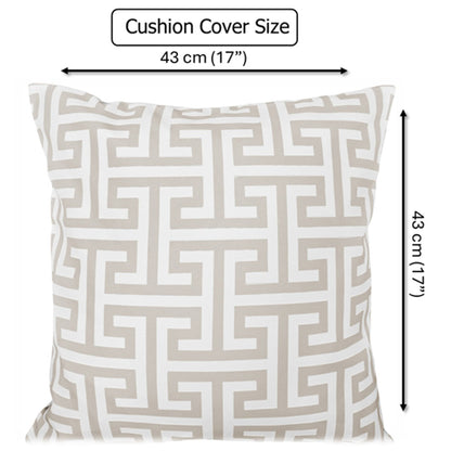 Waterproof Breathable Milano Natural Hollowfibre Filled Cushions 43x43cm for Outdoor Garden Bench Sofa or Indoor Use by OLIVIA ROCCO - White Bear Furnishings