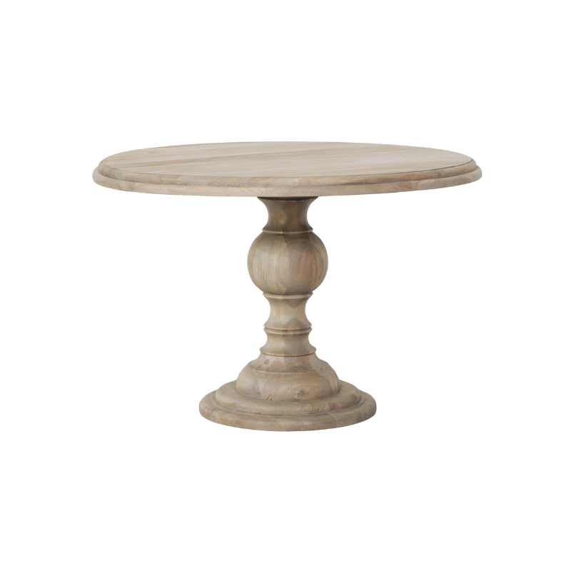 Rustic Wooden Round Dining Table 120cm - WFA63