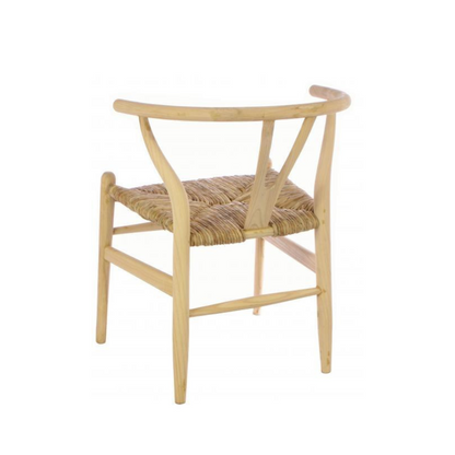 [SET OF 2] Ancient Mariner Shoreditch Rush Seat Wishbone Dining Chairs
