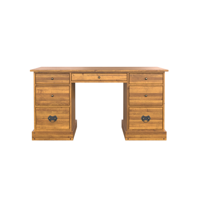 Laura Ashley Garrat 7 drawer Desk in Honey - 3467374 - White Bear Furnishings