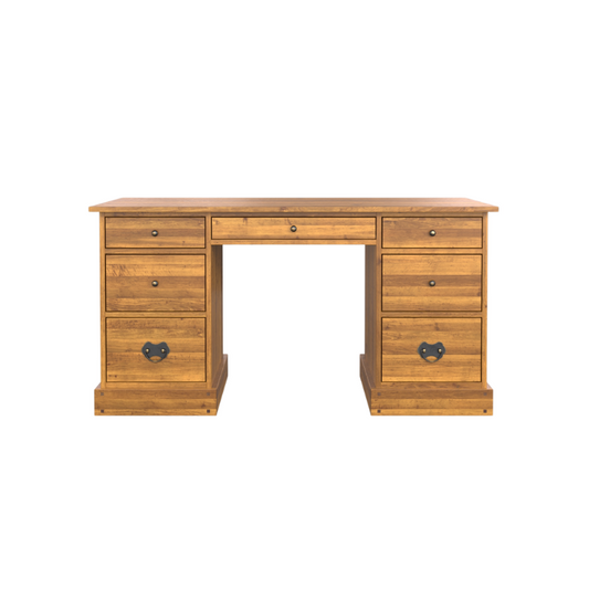 Laura Ashley Garrat 7 drawer Desk in Honey - 3467374 - White Bear Furnishings