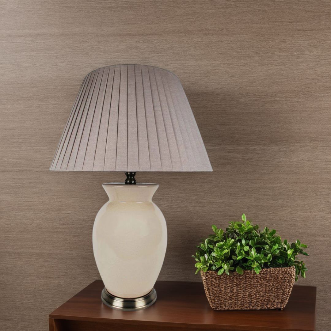 Christina 56cm Table Lamp Cream - White Bear Furnishings