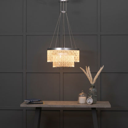 Letizia 2 Light Tiered Scallop LED Pendant Ceiling Light
