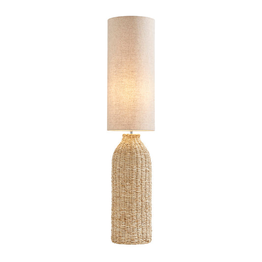 Joyce Natural Woven Floor Lamp - White Bear Furnishings