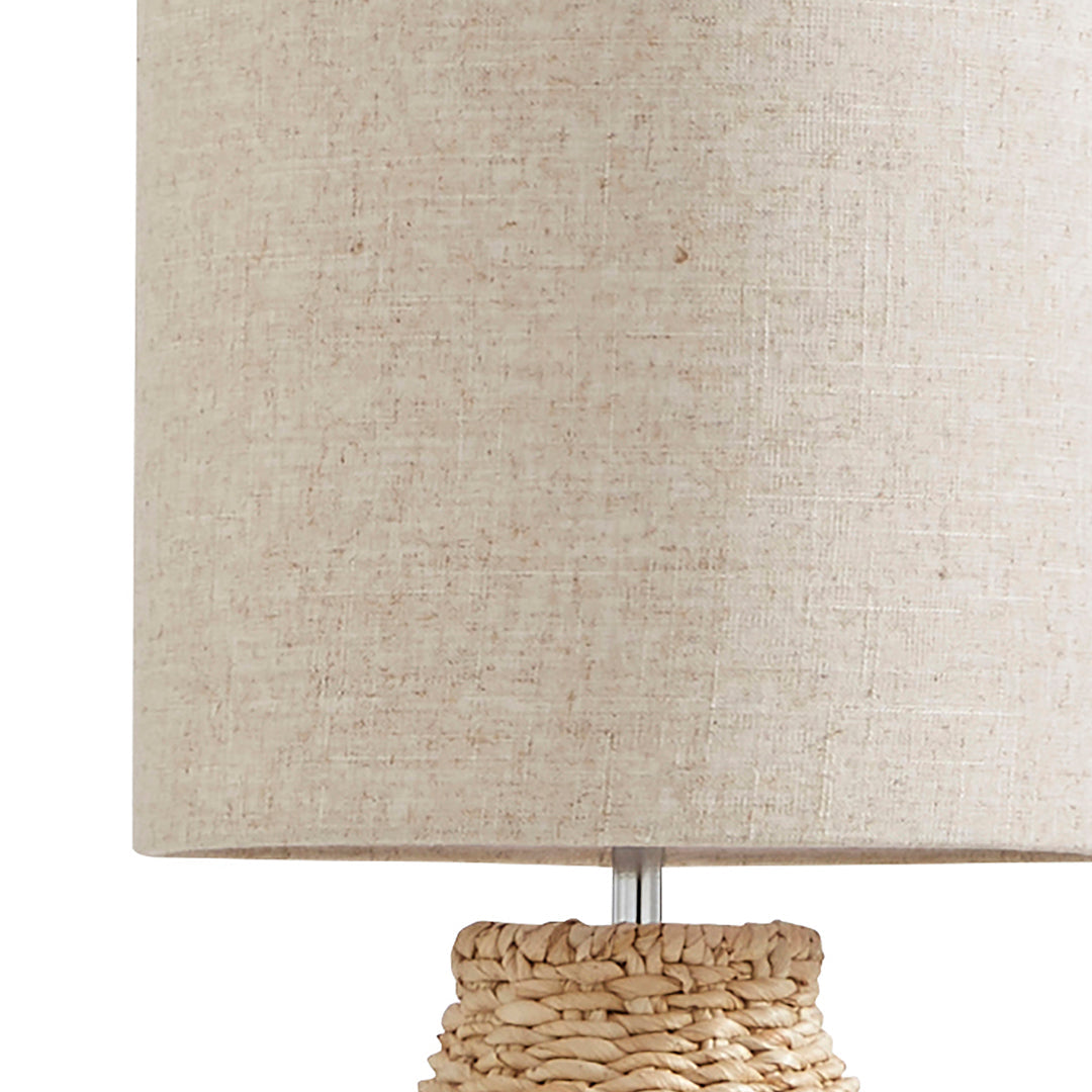Joyce Natural Woven Floor Lamp - White Bear Furnishings