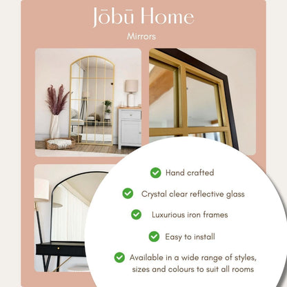 Yoko - Gold Metal Gentle Arch Mirror - 180cm x 105cm.