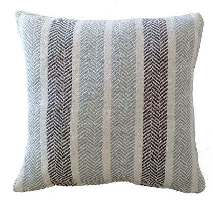 Zara Striped Indian Cotton Cushion Covers for Indoor Outdoor Decor Super Soft with Discreet Zipper in Grey Ochre Teal Blush Pink Various Sizes by OLIVIA ROCCO - White Bear Furnishings